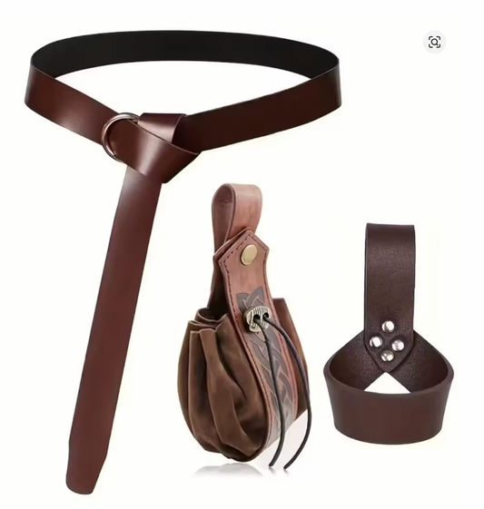 Dagger Holder Belt & Pouch Bundle